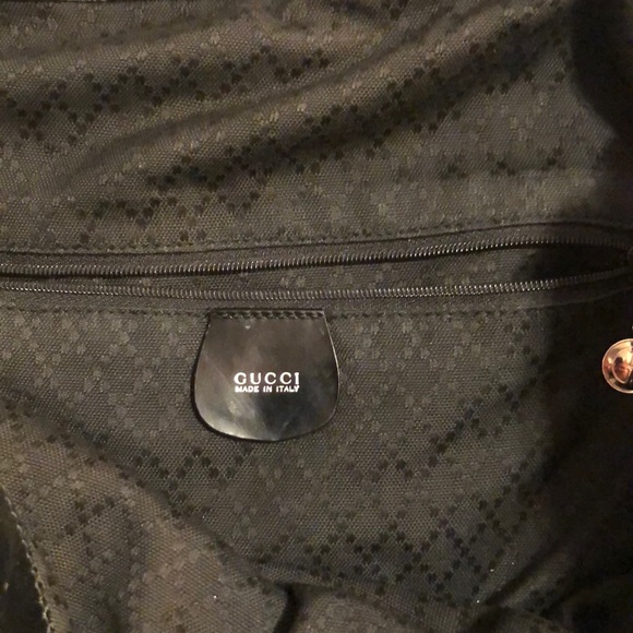 Authentic black Gucci  bag with bamboo handle - Picture 8 of 9